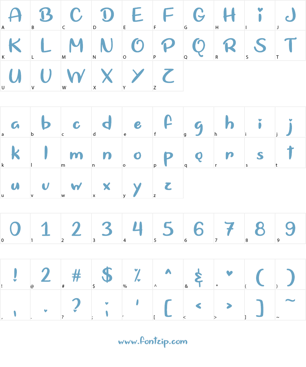 Pique My Interest Font Character